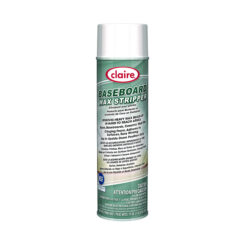 Claire Baseboard Wax Stripper, Pine Scent, 19 oz Aerosol Spray, 12/Carton (856)