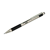 AbilityOne 7520017024609, SKILCRAFT Zebra Stainless-Steel Gel Pen, Retractable, Medium 0.7 mm, Black Ink, Silver/Black Barrel, 2/Pack