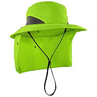 ergodyne Chill-Its 8934 Ranger Hat with Neck Shade, Microfiber/Polyester, Large/X-Large, Lime (12711)