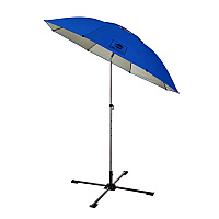ergodyne SHAX 6199 Lightweight Work Umbrella and Stand Kit, 90" Span, 92" Long, Blue Canopy (12966)