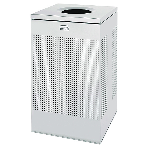 Rubbermaid Commercial Designer Line Silhouettes Waste Receptacle, 20 gal, Steel, Silver Metallic (SC18EPLSM)