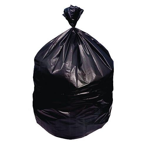 Heritage High-Density Waste Can Liners, 16 gal, 8 mic, 24" x 33", Black, 50 Bags/Roll, 20 Rolls/Carton (Z4833LKR01)