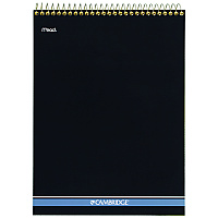 Cambridge Stiff-Back Wire Bound Notepad, Wide/Legal Rule, Canary/Blue Cover, 70 Canary-Yellow 8.5 x 11.5 Sheets (59880)