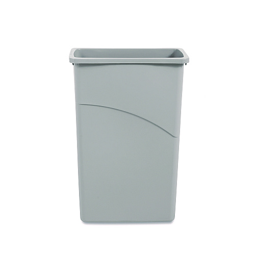 Boardwalk&reg; Slim Jim Waste Container, 23 Gal, Gray, Plastic (BWK23GLSJGRA)