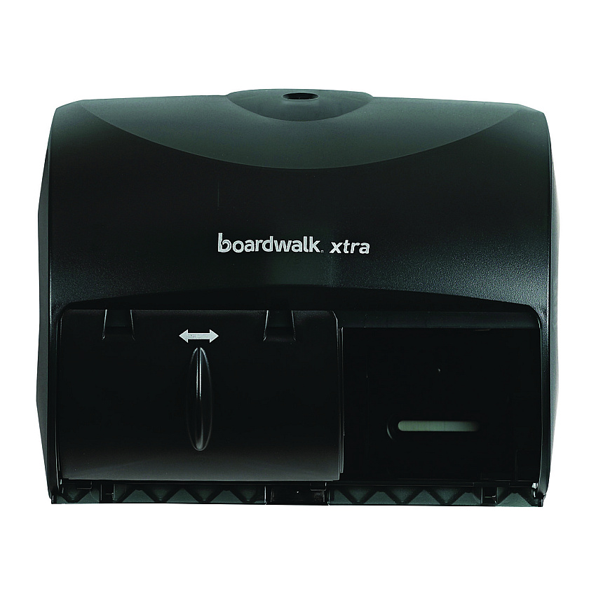 Boardwalk Xtra 2-Roll Controlled Bath Tissue Dispenser, 11.13 x 7.38 x 8.88, Translucent Black (BWK47GREEN)