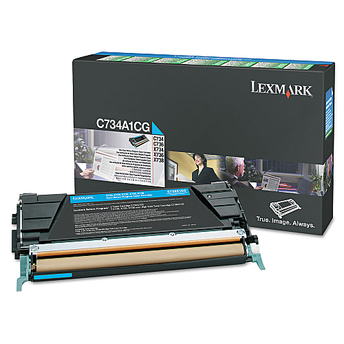 Lexmark C748H1CG Return Program High-Yield Toner, 10,000 Page-Yield, Cyan