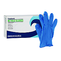 Boardwalk&reg; Disposable General-Purpose Powder-Free Nitrile Gloves, X-Large, Blue, 5 mil, 100/Box (BWK395XLBXA)