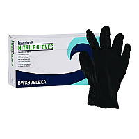 Boardwalk&reg; Disposable General-Purpose Powder-Free Nitrile Gloves, Large, Black, 4.4 mil, 100/Box (BWK396LBXA)