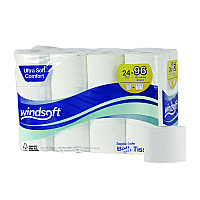 Windsoft&reg; Premium Standard Toilet Paper, 2-Ply, 4 Rolls (WIN24244)