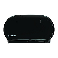 Boardwalk&reg; Jumbo Roll Toilet Paper Dispenser, 2 Rolls, Black (BWK1529)