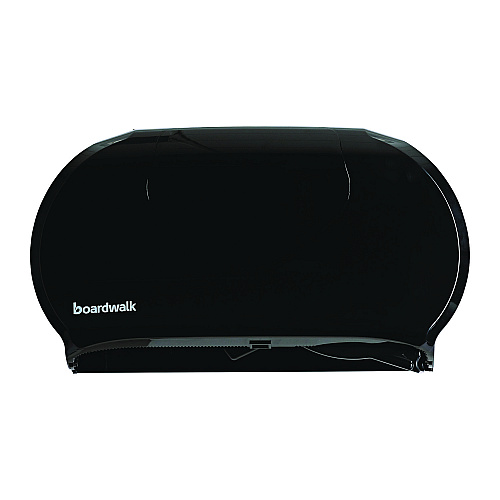 Boardwalk&reg; Jumbo Roll Toilet Paper Dispenser, 2 Rolls, Black (BWK1529)