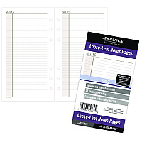 AT-A-GLANCE Lined Notes Pages for Planners/Organizers, 6.75 x 3.75, White Sheets, Undated (013200)