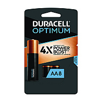 Duracell Optimum Alkaline AA Batteries, 8/Pack (OPT1500B8PRT)