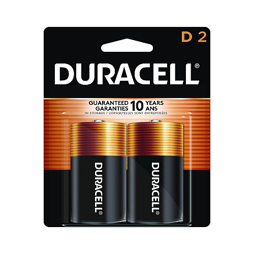 Duracell CopperTop Alkaline D Batteries, 2/Pack (MN1300B2Z)
