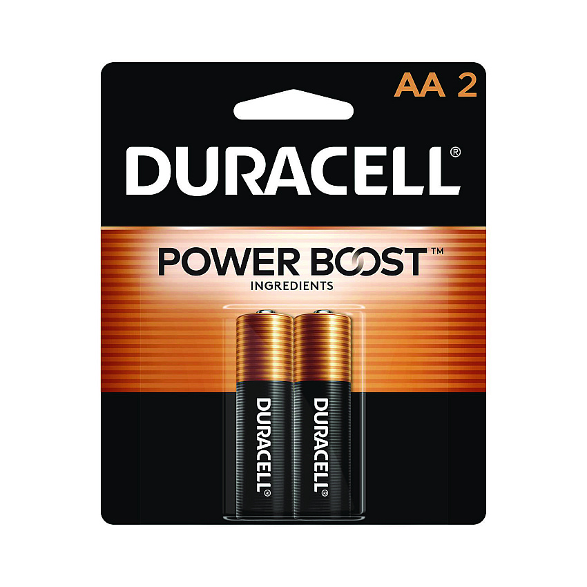 Duracell Power Boost CopperTop Alkaline AA Batteries, 2/Pack (MN1500B2Z)