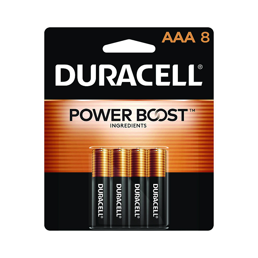 Duracell Power Boost CopperTop Alkaline AAA Batteries, 8/Pack, 40 Packs/Carton (MN2400B8ZCT)