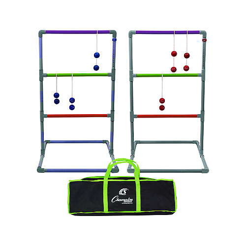 Champion Sports Pro Ladder Golf Game Set, (2) 22" x 37.5" Ladders/Six Bolas/Carry Bag (LGSTPRO)