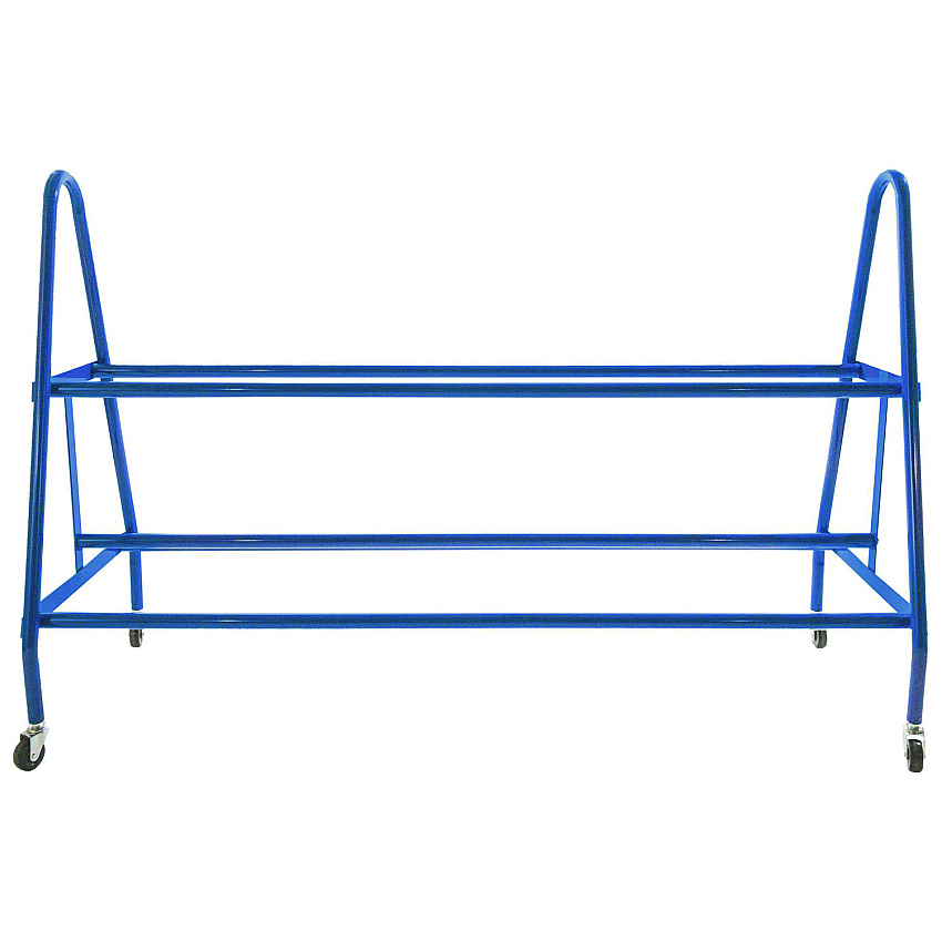 Champion Sports Heavy-Duty Deluxe Ball Cart, Metal, 132 lb Capacity, 17.5 x 59 x 35.75, Blue (BRC18)