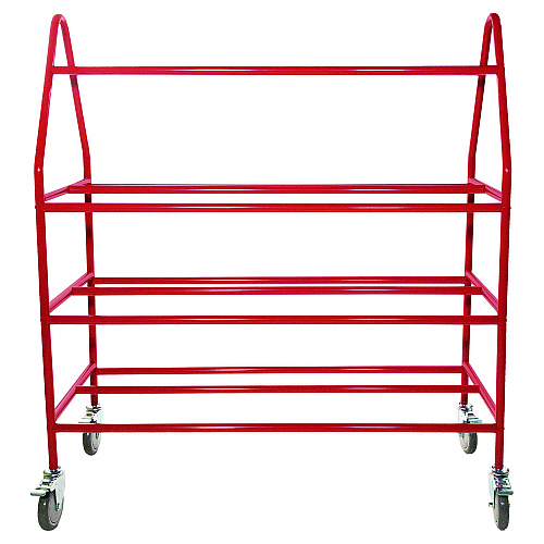 Champion Sports Deluxe Pro Ball Cart, Metal, 176 lb Capacity, 18.5 x 51 x 54, Red (BRCPRO)
