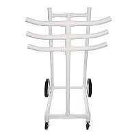 Champion Sports Hoop Storage Rack, Plastic, 176 lb Capacity, 26 x 22 x 49, White (HCRACK)
