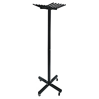 Champion Sports Portable Jump Rope Metal Rack, 23" x 23" x 65", Black (JRS12M)