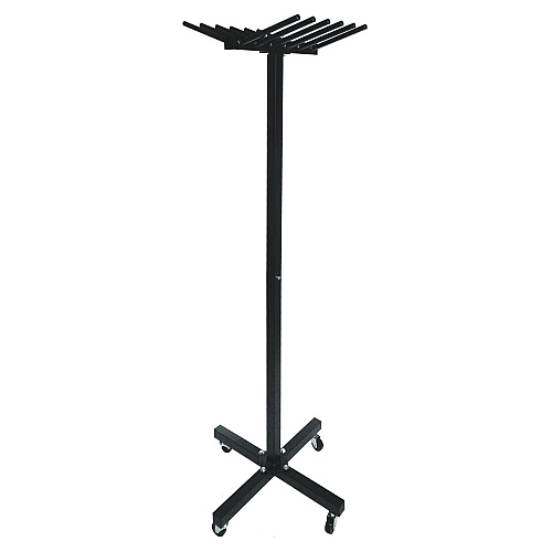 Champion Sports Portable Jump Rope Metal Rack, 23" x 23" x 65", Black (JRS12M)