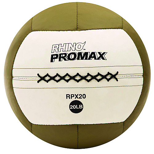 Champion Sports Rhino Promax Medicine Ball, 20 lb, Brown (RPX20)