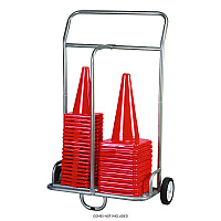 Champion Sports Combination Equipment Cart, Metal, 132 lb Capacity, 16 x 32 x 48, Silver (CSCART)