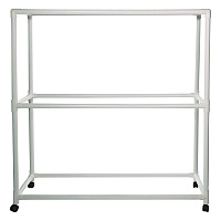 Champion Sports 9 Ball ABS Storage Cart, Plastic, 132 lb Capacity, 19 x 62 x 67, White (FPR1)