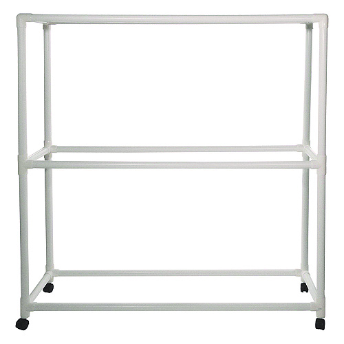 Champion Sports 9 Ball ABS Storage Cart, Plastic, 132 lb Capacity, 19 x 62 x 67, White (FPR1)