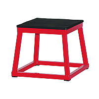 Champion Sports Plyo Box, 15" x 15", Plywood/Rubber/Steel, Red/Black (PXB12)