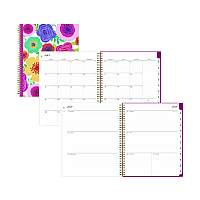 Blue Sky Mahalo Academic Year Create-Your-Own Cover Weekly/Monthly Planner, Floral Artwork, 11 x 8.5, 12-Month (July-June): 2025-2026 (100149)