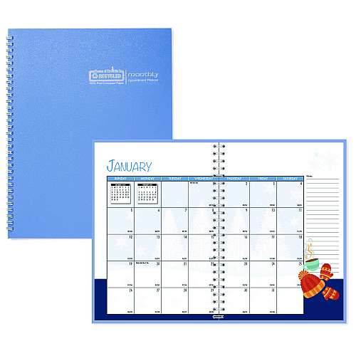 House of Doolittle Seasonal Monthly Planner, Illustrated Seasons Artwork, 10 x 7, Light Blue Cover, 12-Month (Jan to Dec): 2026 (23908)