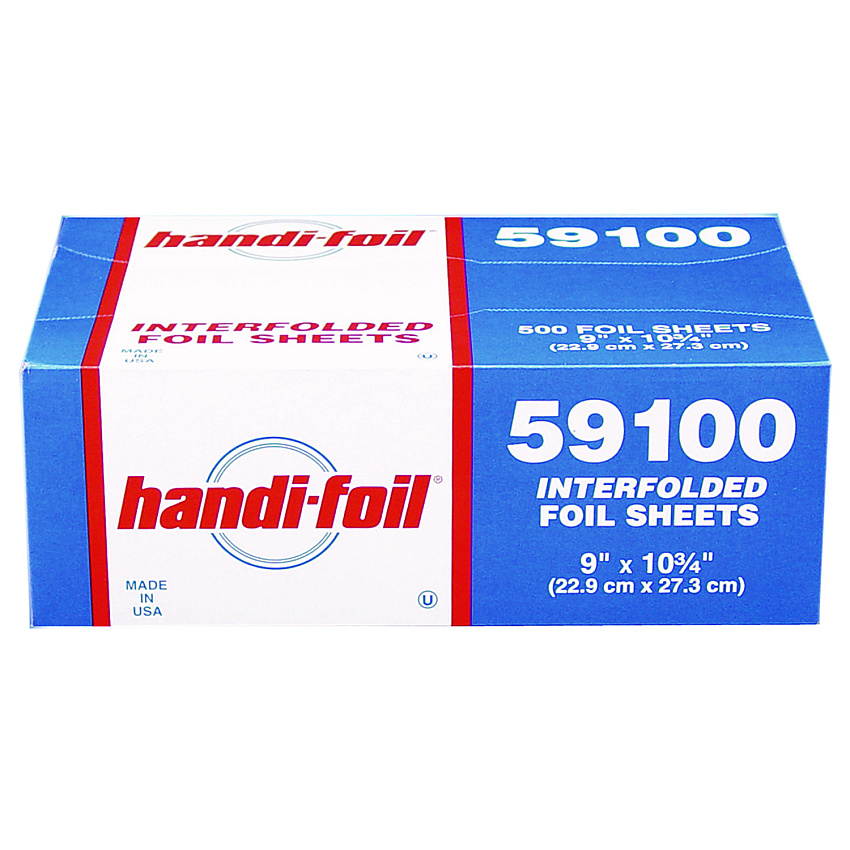 HFA Interfolded Foil Sheets, 55 Gauge, 9 x 10.75, 500/Box, 6 Boxes/Carton (59100)