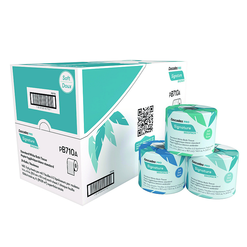 Cascades&reg; Pro Signature Toilet Paper, 2-Ply, 400 Sheets, 24 Rolls (B710)