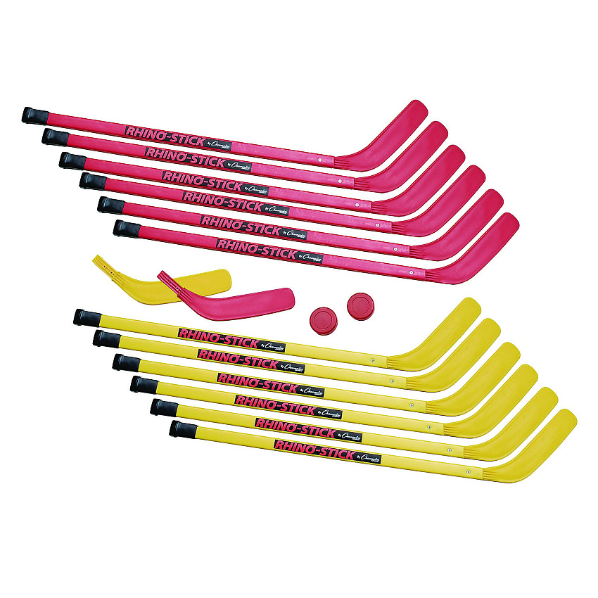 Champion Sports Indoor ABS Kids Hockey Set, 2 Pucks, 12 Sticks (HS36SET)