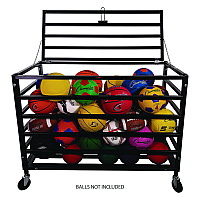 Champion Sports All Pro Lockable Ball Locker, Metal, 220 lb Capacity, 24 x 47 x 37, Black (MBLX)
