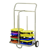 Champion Sports Scooter Storage Cart, Metal, 132 lb Capacity, 16 x 32 x 48, Silver (SC036)