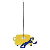 Champion Sports Scooter Stacker, Plastic, 176 lb Capacity, 21 x 16 x 39, Silver/Yellow (SX)