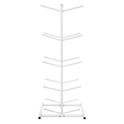 Champion Sports Double Medicine Ball Tree, 12" x 23" x 51", White (MBR2)