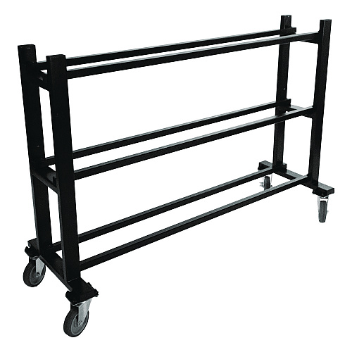 Champion Sports Deluxe Heavy-Duty Basketball Cart, Metal, 220 lb Capacity, 16 x 50.75 x 34.75, Black (BKCART)
