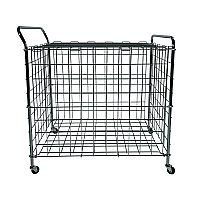 Champion Sports Portable Lockable Ball Locker, Metal, 176 lb Capacity, 24 x 39 x 40, Chrome (BLX)