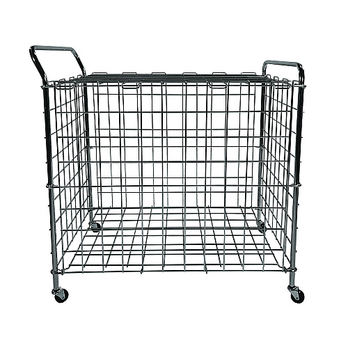 Champion Sports Portable Lockable Ball Locker, Metal, 176 lb Capacity, 24 x 39 x 40, Chrome (BLX)