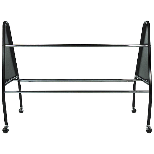 Champion Sports Heavy-Duty Ball Cart, Metal, 132 lb Capacity, 18 x 51 x 38, Black (BRC15)