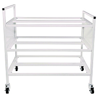 Champion Sports Double Wide Cart, Fits Approximately 24 Balls, Metal, 20" x 42" x 44", White (24BC)