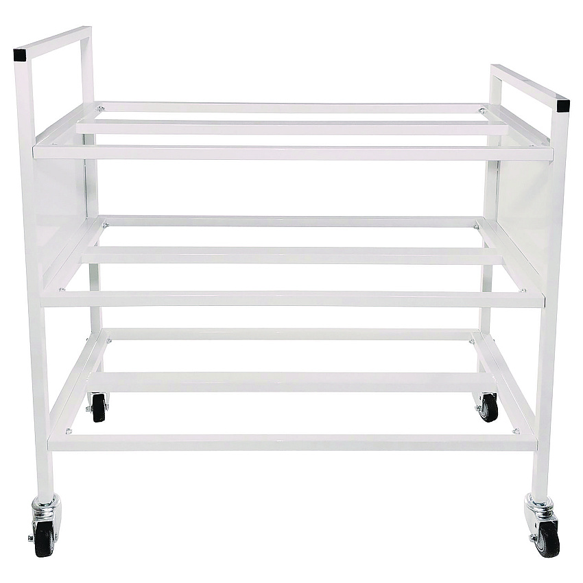 Champion Sports Double Wide Cart, Fits Approximately 24 Balls, Metal, 20" x 42" x 44", White (24BC)