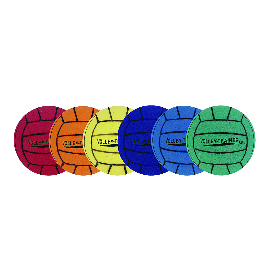Champion Sports Ultra Foam Volleyball Set, Assorted Colors, 6/Set (FVBSET)