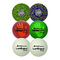 Champion Sports Rhino Skin Variety Dodgeball Set, 6.3" Diameter, Luminous/Spider/ThermoGrip, 6/Set (RXVARIETYSET)