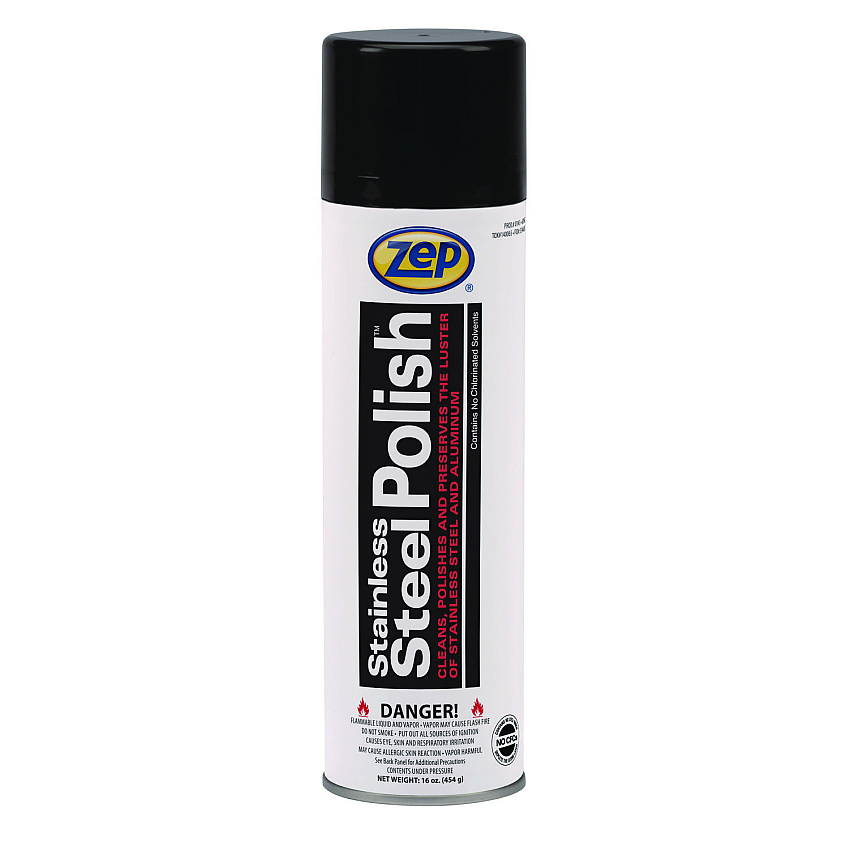 Zep Stainless Steel Polish, 16 oz Aerosol Spray, 12/Carton (14301)