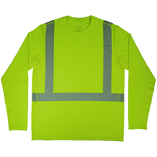 ergodyne Chill-Its 6688 Type R Class 2 Cooling Hi-Vis Sun Shirt with UV Protection, Large, Lime (12138)